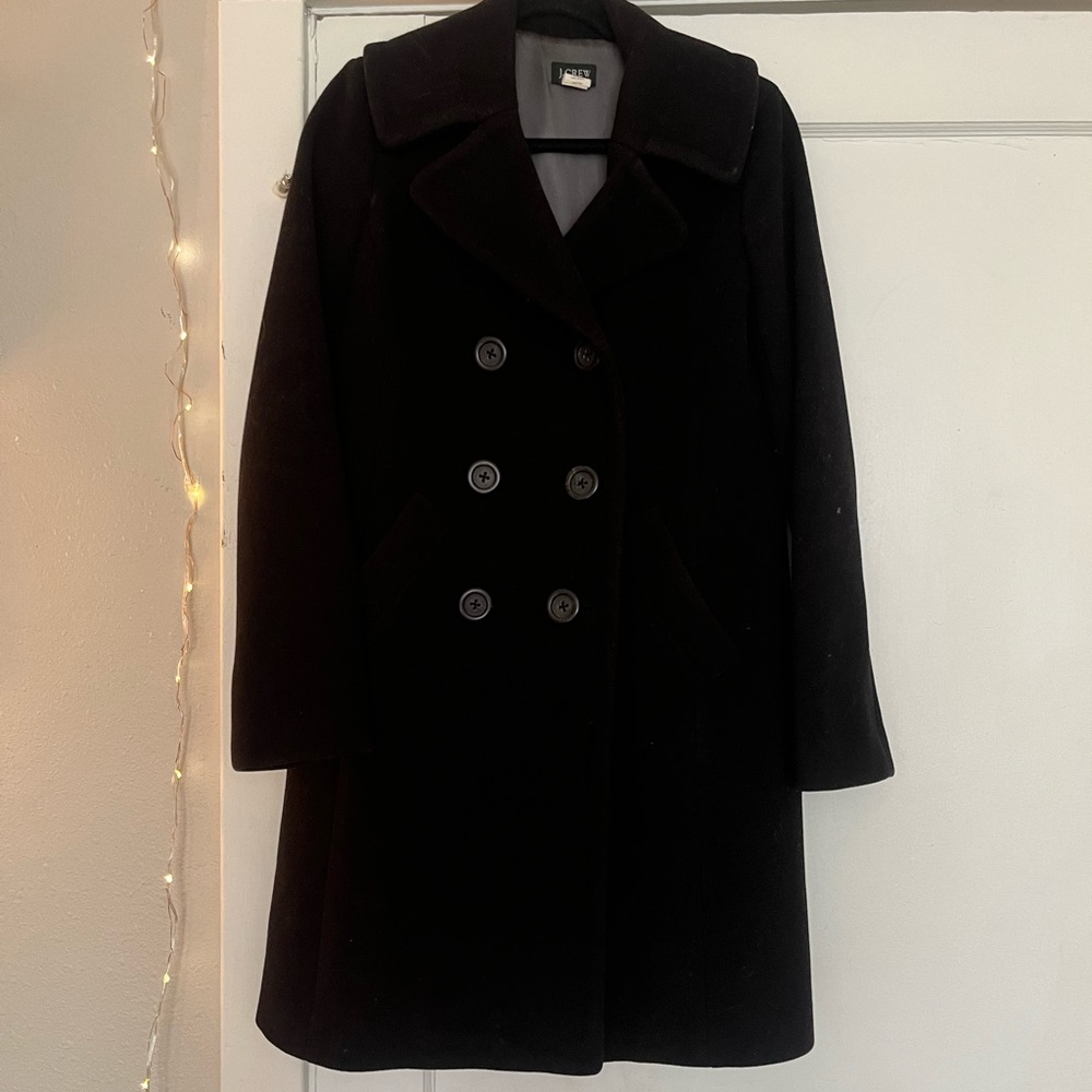 J. Crew Classic Black Pea Coat